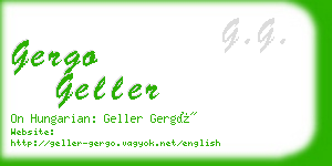 gergo geller business card